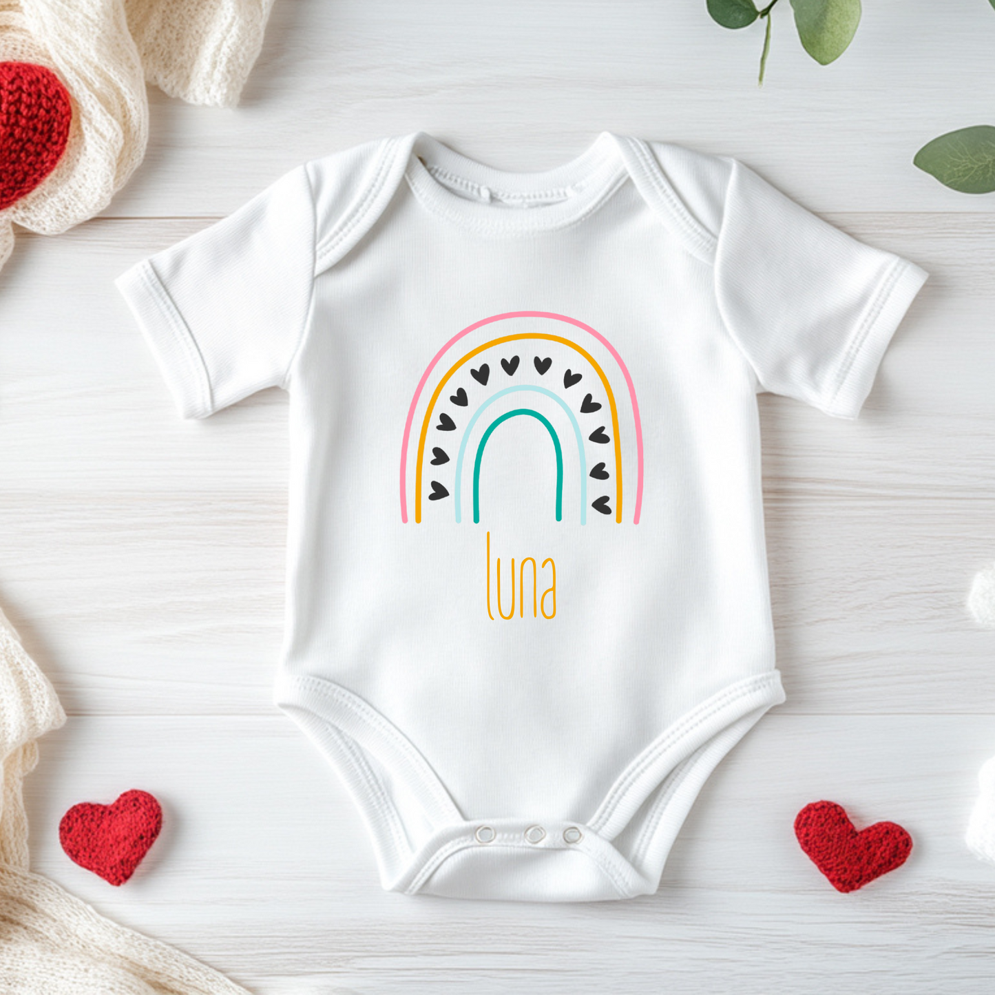 Body arcoíris corazones